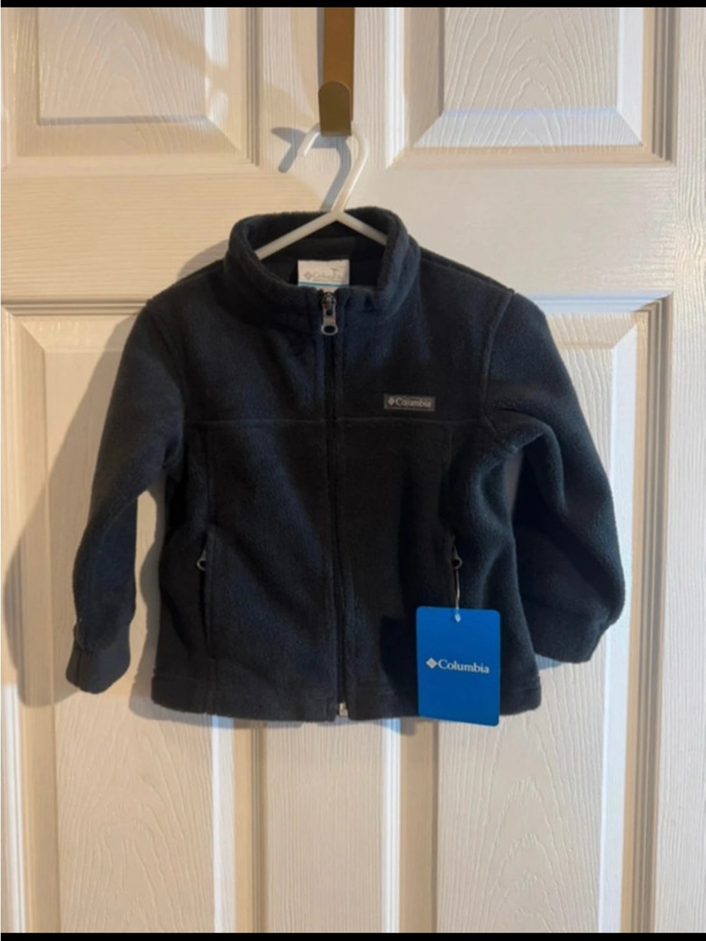 Columbia Kids Black Fleece Jacket with Zip Pockets